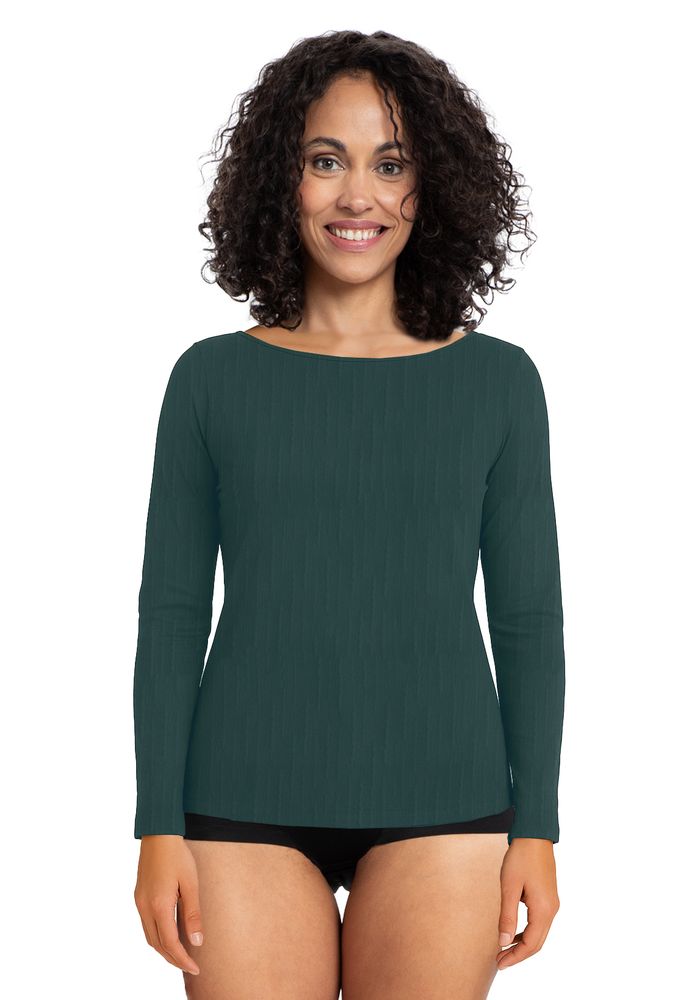 CAMISETA MANGA LARGA TEXTURIZADA